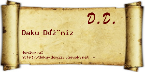 Daku Döniz névjegykártya